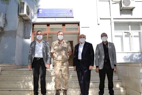 Başkan Sarı'dan İlçe Jandarma Komutanlığına ziyaret 