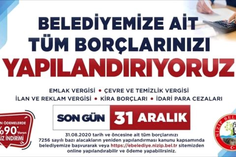Belediye'ye olan borçlariniz yapilandiriliyor!*
