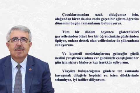 İlçe Milli Eğitim Müdürümüz Cengiz GÜNDEŞ'ten Karne Günü Mesajı