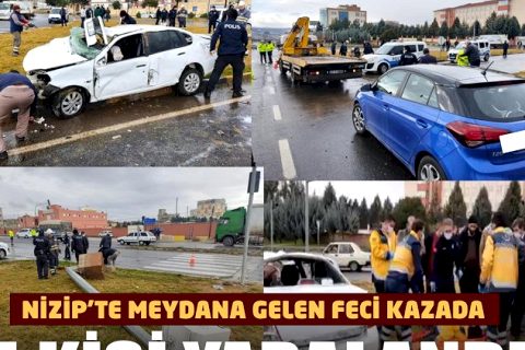 Nizip'te feci kaza: 5 yaralı