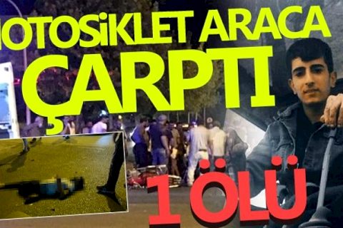 Hafif ticari araca çarpan motosiklet sürücüsü hayatını kaybetti