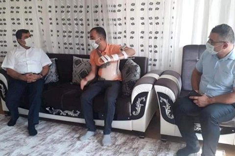 Piyade Uzman Çavuş Salih Bilbay'a ziyaret