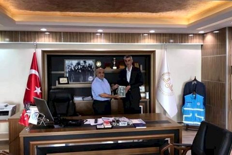 Emniyet Müdürü Yaman'dan İlçe Müftü Çiftçi'ye veda ziyareti