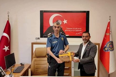 Muhtar Turan'dan Emniyet Müdürü Yaman'a Ziyaret