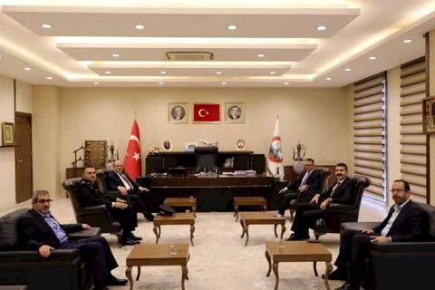 Kaymakam Çağlar’dan Belediye Başkanı Sarı’ya ziyaret