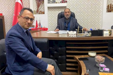 Kaymakam Çağlar'dan Oda Başkanı Kök'e Ziyaret