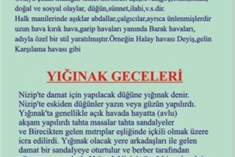 Nizip YIĞINAK GECESİ 1 