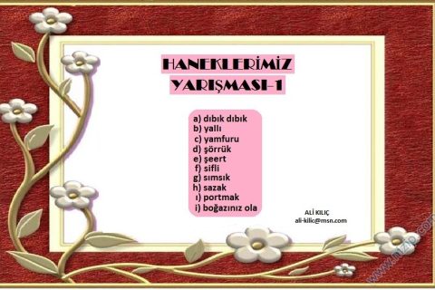 haneklerimiz yarışması 