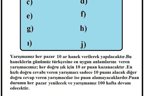 haneklerimiz yarışması 