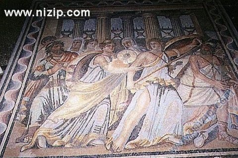 zeugma mozaikleri sergilenirken 