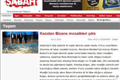 Sabah gazetesi mozaik haberi 