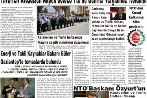 07 Mayıs 2008 Yeşil Nizip Gazetesi 