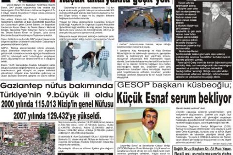 yeşil nizip gazetesi 23 ocak 2008 