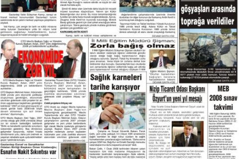 02 ocak 2008 yeşil nizip gazetesi 