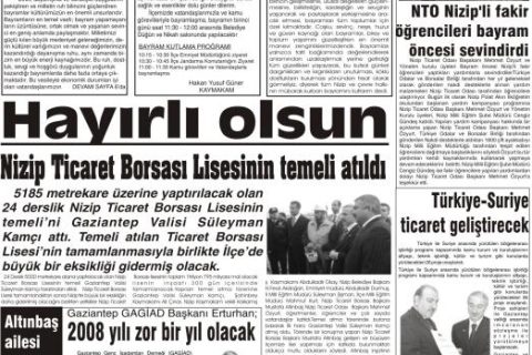 19 aralık 2007 yeşil nizip gazetesi 