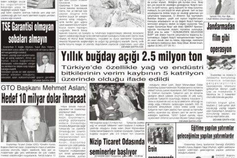 21 kasım 2007 çarşamba yeşil nizip gazetesi 