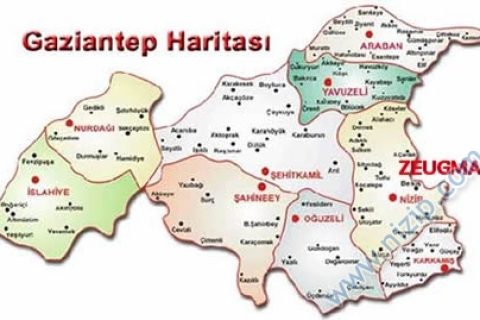 gaziantep bölgesi haritası 