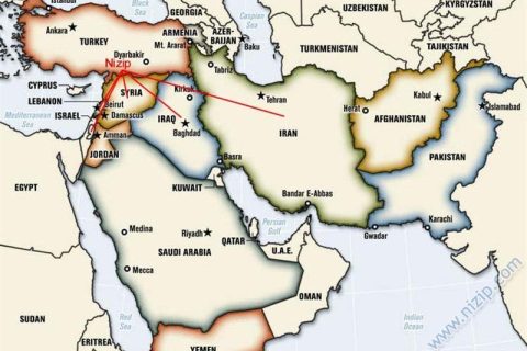 Dünya haritası üzerınden Nizip 