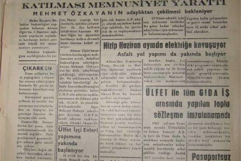 Nizip gazetesi ilk sayısı 