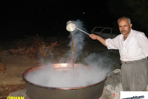 Üzüm şiresi hazırlanırken 