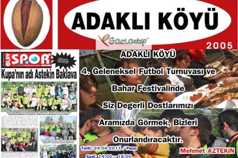 ADAKLI KÖYÜ 4. FUTBOL TURNUVASI 