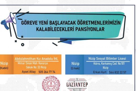 İlçemizde Göreve Başlayacak Öğretmenlerimizden İstenilen Belgeler ve Konaklama İmkanl