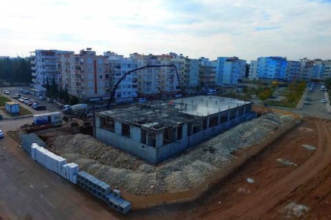 "Ahmet-Asya Sarı Ortaokulu" İnşaatı yükseliyor 