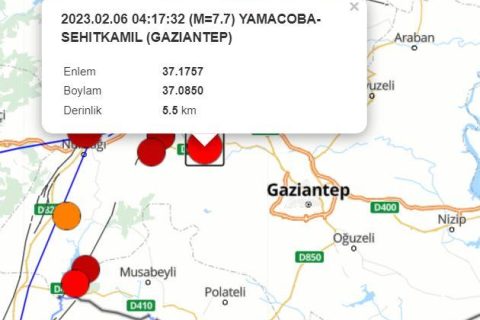 İlk Deprem G.Antep Sofalaca mevkisinde oldu