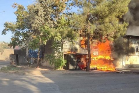 Nizip Sanayi Sitesinde Yangın