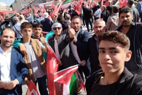 Yeniden Refah Partisi "Özgür Filistin" mitingine katıldı