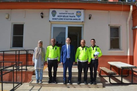 Kaymakam uğurlu bölge trafik amirliğini ziyaret etti