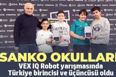 Sanko okullari vex iq robot yarişmasinda türkiye birincisi ve üçüncüsü oldu