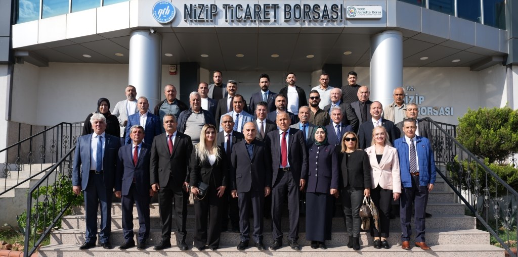 İYİ PARTİ HEYETİNDEN NİZİP TİCARET BORSASI’NA ZİYARET