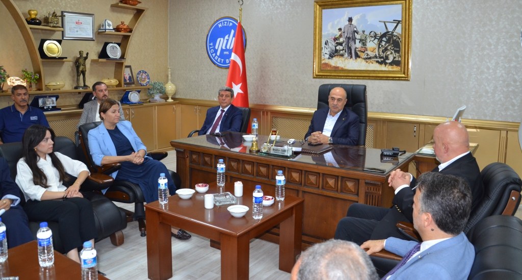 YENİ PARTİ HEYETİNDEN NİZİP TİCARET BORSASI’NA ZİYARET