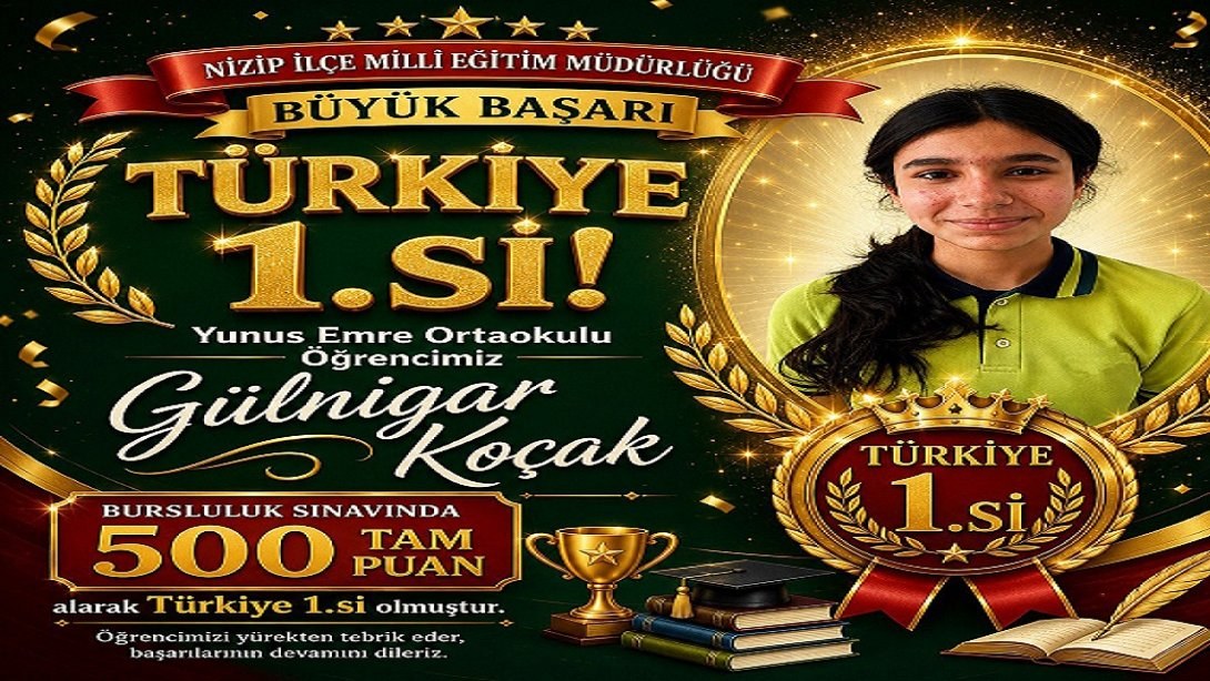 500 Tam Puanla Türkiye Birincisi!