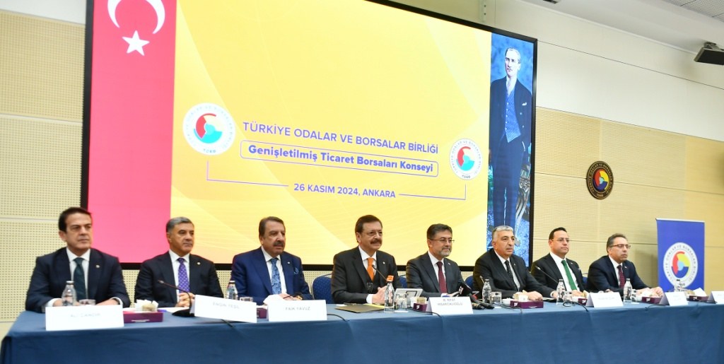 BAŞKAN SARI TOBB GENİŞLETİLMİŞ TİCARET BORSALARI KONSEY TOPLANTISINA KATILDI
