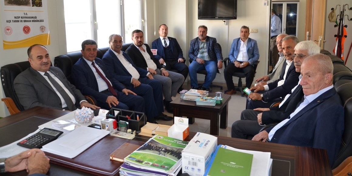 NIZIP TICARET BORSASI’NDAN ILÇE TARIM VE ORMAN MÜDÜRÜNE HAYIRLI OLSUN ZIYARETI