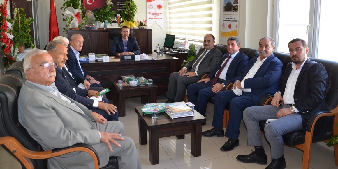 NIZIP TICARET BORSASI’NDAN ILÇE TARIM VE ORMAN MÜDÜRÜNE HAYIRLI OLSUN ZIYARETI
