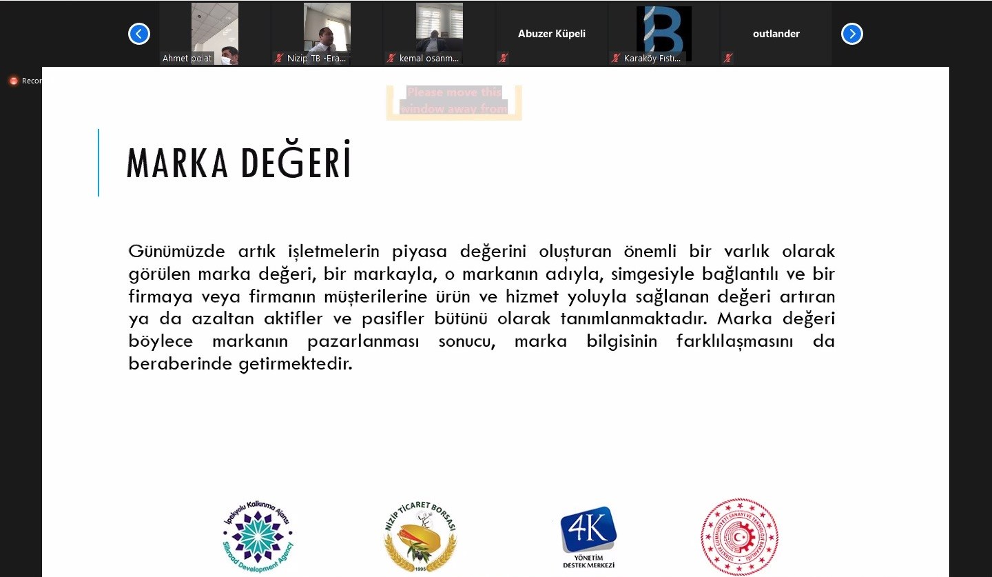 NIZIP TICARET BORSASI’NDA ONLINE EGITIMLER TAMAMLANDI