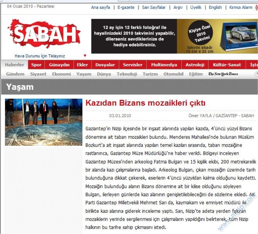 Nizip Akevler de 5.yy.Manastırı ve mozaikleri
