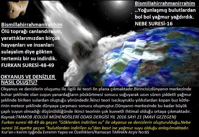 Dünyadaki okyanus ve Denizler Nasıl oluştu Dünyadaki okyanus ve Denizler Nasıl oluştu