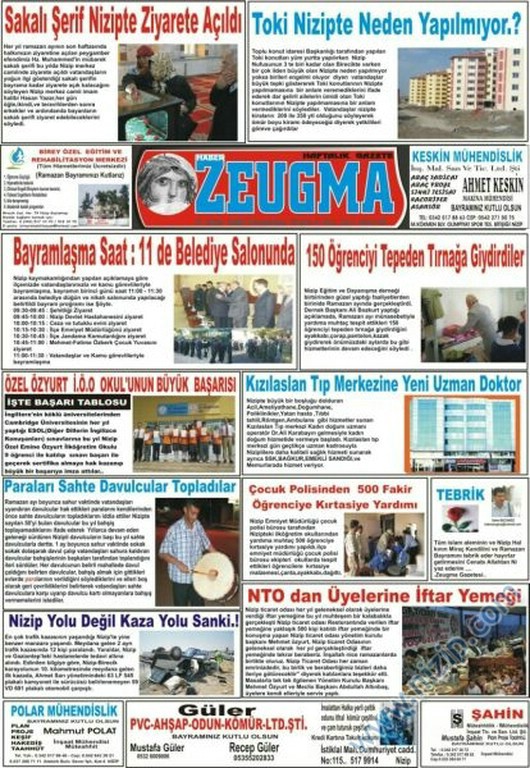 Zeugma Gazetesi Zeugma Gazetesi