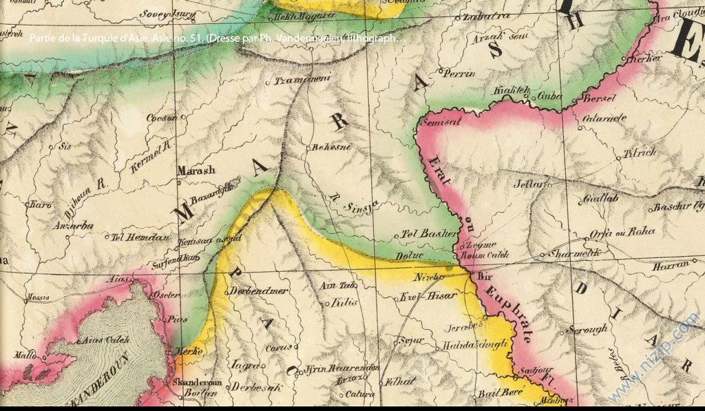 Partie de la Turquie d'Asie. Asie no. 51. (Dresse par Ph. Vandermaelen, lithograph