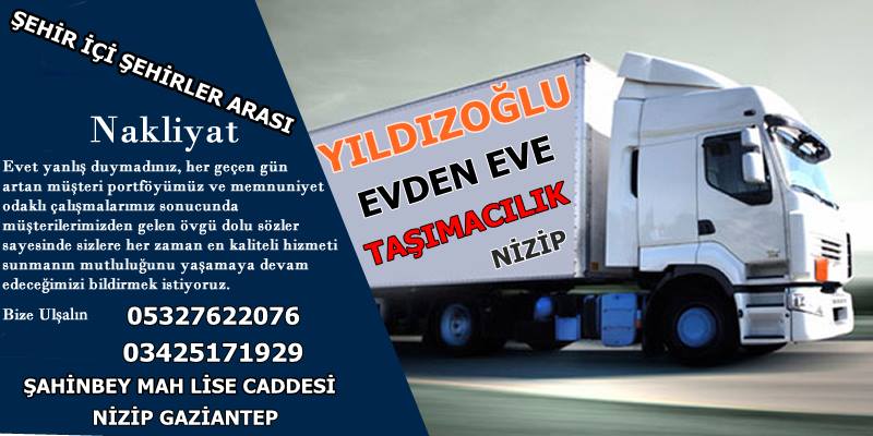 Nizip evden eve taşımacılık yıldızoğlu 05327622076