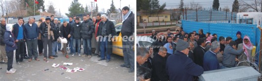 Taksiciler, Karkamış Gümrük Kapısında Eylem Yaptı