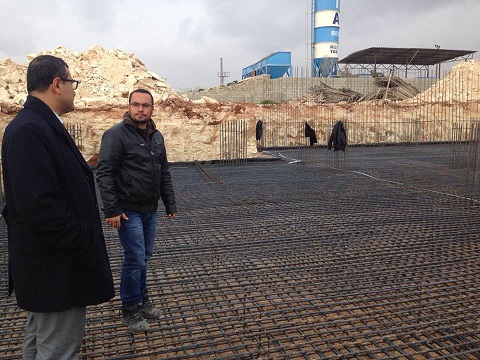 Nizip Kaymakamı Harun SARIFAKIOĞULLARI, Nizip SYDV pansiyonu inşaatında incelemelerde