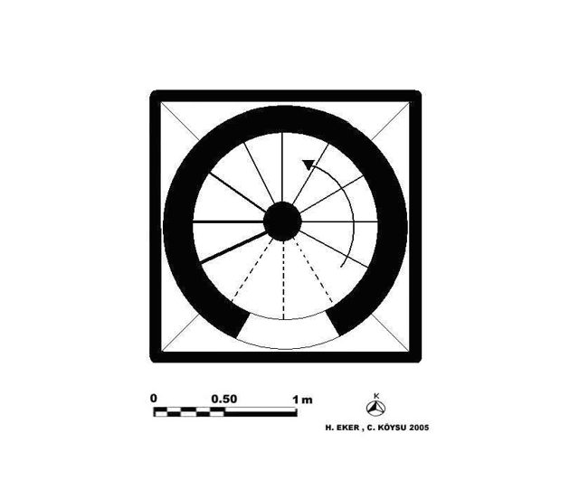 Çizim : 13- Sekili Kasabası Eski Höyük Camii Minaresi Planı.